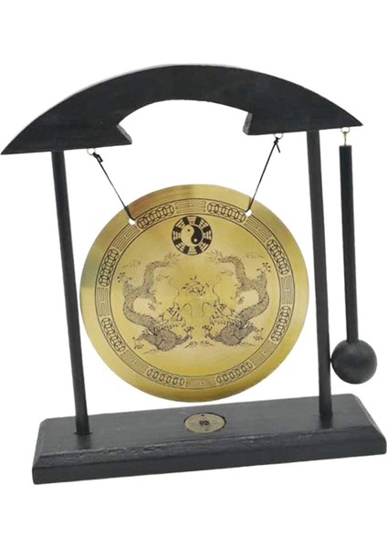 Gong Süs Rüzgar Çanları Feng Shui Pirinç Gong Masaüstü Çin I (Yurt Dışından)