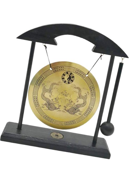 Gong Süs Rüzgar Çanları Feng Shui Pirinç Gong Masaüstü Çin I (Yurt Dışından)