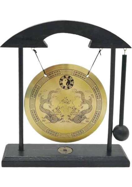 Gong Süs Rüzgar Çanları Feng Shui Pirinç Gong Masaüstü Çin I (Yurt Dışından)