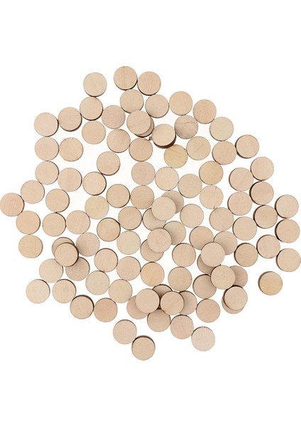100 Boş Ahşap Yuvarlak Yıkayıcılar Dıy Boyama Çizim Rund 16MM (Yurt Dışından)