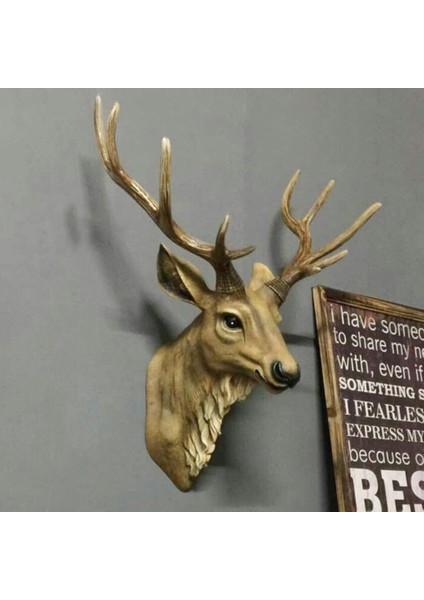3D Geyik Kafası Geyik Heykeli Dağı Reçine Odası Dekor Doğal (Yurt Dışından) modelleri