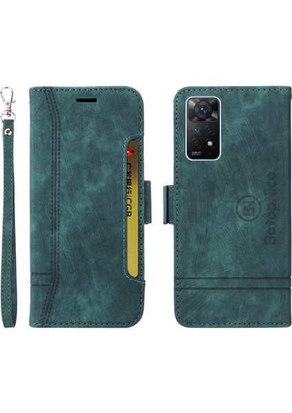 Xiaomi Redmi Note 11 Pro Bilek Kayışlı Flip Cüzdan Telefon Kılıfı Pu Deri Kart Yuvası Kılıfı (Yurt Dışından) fırsatları