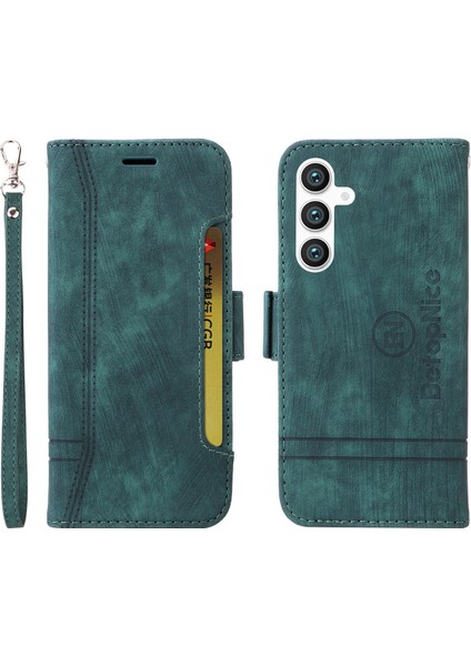 Samsung Galaxy S23 Fe Bilek Kayışlı Flip Cüzdan Telefon Kılıfı Pu Deri Kart Yuvası Kılıfı (Yurt Dışından) fırsatları