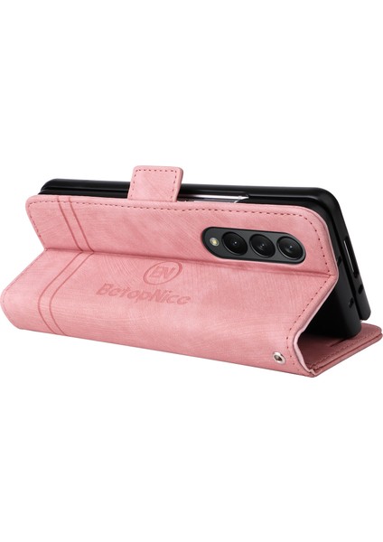 Samsung Galaxy Z Fold 3 Bilek Kayışlı Flip Cüzdan Telefon Kılıfı Pu Deri Kart Yuvası Kılıfı (Yurt Dışından) fırsatları