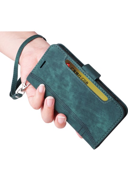 Motorola E20/E30/E40 Bilek Kayışlı Flip Cüzdan Telefon Kılıfı Pu Deri Kart Yuvası Kılıfı (Yurt Dışından) fiyatları