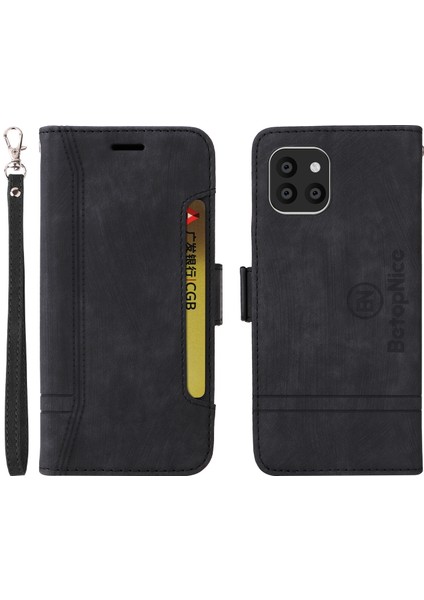 Samsung Galaxy A03 Bilek Kayışlı Flip Cüzdan Telefon Kılıfı Pu Deri Kart Yuvası Kılıfı (Yurt Dışından) fırsatları