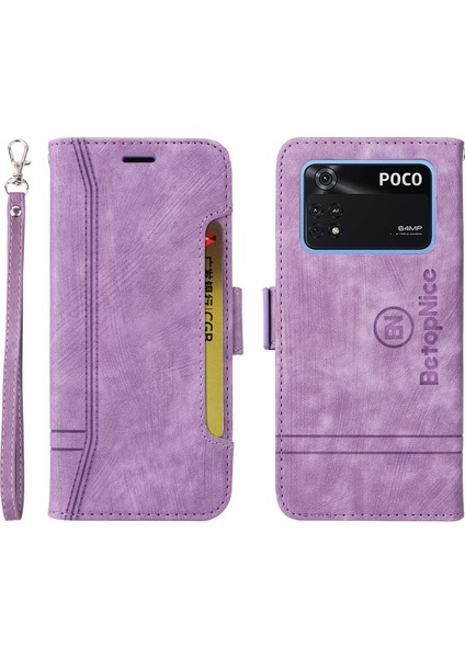 Xiaomi Poco M4 Pro 4g Bilek Kayışlı Flip Cüzdan Telefon Kılıfı Pu Deri Kart Yuvası Kılıfı (Yurt Dışından) fırsatları