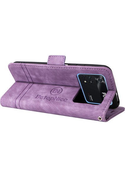 Xiaomi Poco M4 Pro 4g Bilek Kayışlı Flip Cüzdan Telefon Kılıfı Pu Deri Kart Yuvası Kılıfı (Yurt Dışından) indirimleri