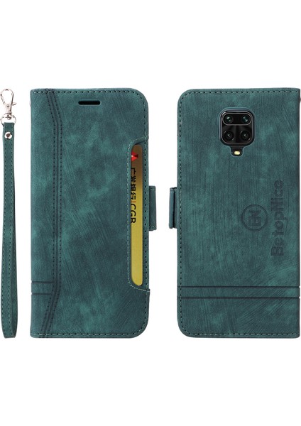 Xiaomi Redmi Note 9 Pro/9s Bilek Kayışlı Flip Cüzdan Telefon Kılıfı Pu Deri Kart Yuvası Kılıfı (Yurt Dışından) fırsatları
