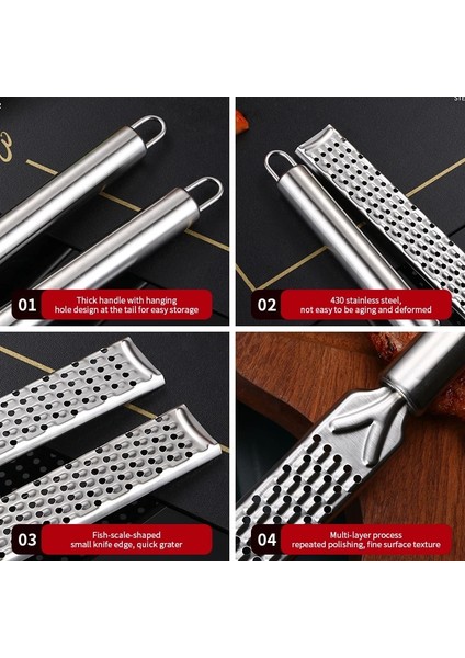 1 Adet Narenciye Limon Zester, Peynir Rende Parmesan Peyniri Limon Zencefil Sarımsak Küçük Hindistan Cevizi Sebze Meyve Paslanmaz Çelik Терка Küche (Yurt Dışından)