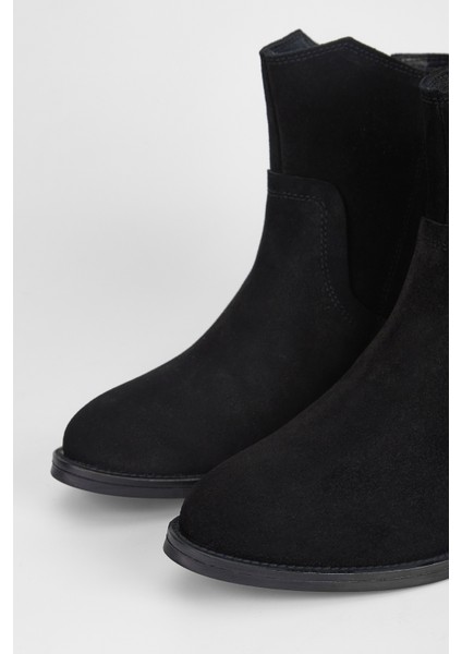 Kadın Siyah Süet Deri Casual Bot 231 2064 Bn Bot SK23/24 modelleri