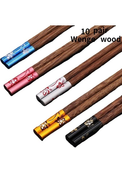 10 Çift 5/10 Çift Çin Doğal Ahşap Bambu Çubuklarını Cila Yok Balmumu Sağlıklı Suşi Pirinç Çubuklarını Otel Sofra Yemek Çubukları (Yurt Dışından)