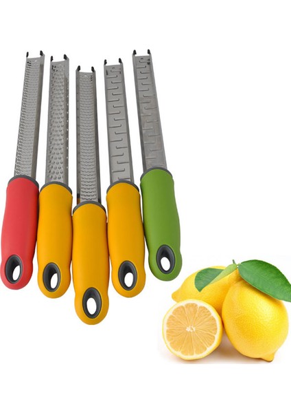 Sarı Peynir Rendesi Koruma Kapaklı Temizleme Fırçası Paslanmaz Çelik Kaymaz Saplı Peynir Dilimleme Limon Narenciye Zester Çikolata (Yurt Dışından)