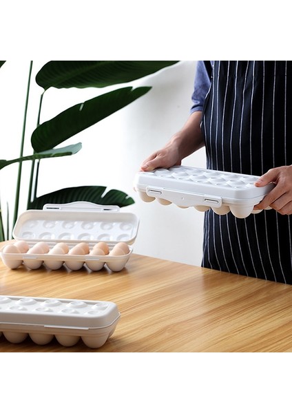 GY18 Gri Yumurta Saklama Kutusu Kalabalıklık Önleme Hasar Yumurta Koruma Saklama Kutusu Kapaklı Klip Tipi Üst Üste Olabilir Buzdolabı Sebzelik (Yurt Dışından) fırsatları
