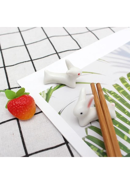 Panda 3 Sevimli Tavşan Çubuklarını Tutucular Çin Seramik Sofra Çubuklarını Dinlenme Yaratıcı Sopa Standı Mutfak Aksesuarları Suşi 2022 (Yurt Dışından)