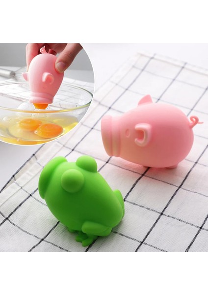 Kurbağa Mutfak Roman Mutfak Aksesuarları Domuz Ağzı Silikon Yumurta Bölücüler Karıştırma Yumurta Çıkarıcı Ayırıcı Topaklama Faydalı Araçlar (Yurt Dışından) modelleri