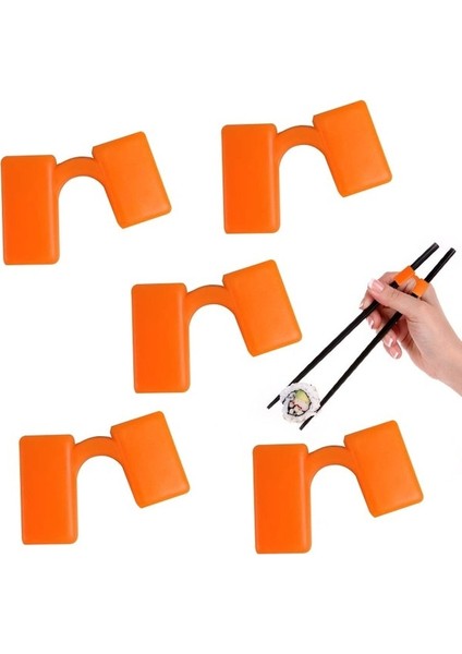 Orange-5 Adet 5 Adet/takım Yeniden Kullanılabilir Çubuk Yardımcıları Eğitim Çin Çubuklarını Eğitmen Tutucu Adouts Için Acemi Eğitmenler Veya Öğrenci (Yurt Dışından)
