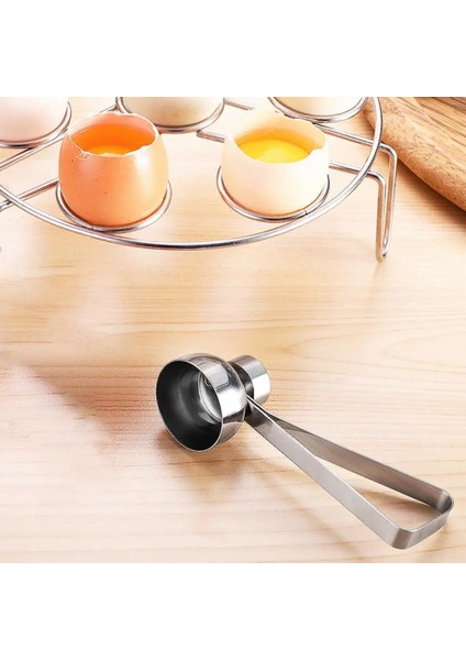 S Yumurta Makası Ergonomik Saplı Yumurta Kabuğu Kraker Haşlanmış Yumurta Topper Kesici Kabuk Kraker (Yurt Dışından)