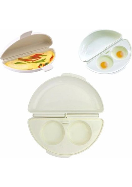 Beyaz Yumurta Mikrodalga Omlet Ocak Tava Ev Mutfak Yuvarlak Şekil Vapur Pişirme Kalıp Yumurta Avlanmak Mutfak Gadget Kızarmış Aracı (Yurt Dışından)