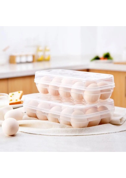 15 Izgaralar Uygun Yumurta Saklama Kutusu Istikrarlı Dikdörtgen Depolama Buzdolabı Yumurta Saklama Kutusu Yumurta Saklama Kutusu Toz Geçirmez (Yurt Dışından) fırsatları