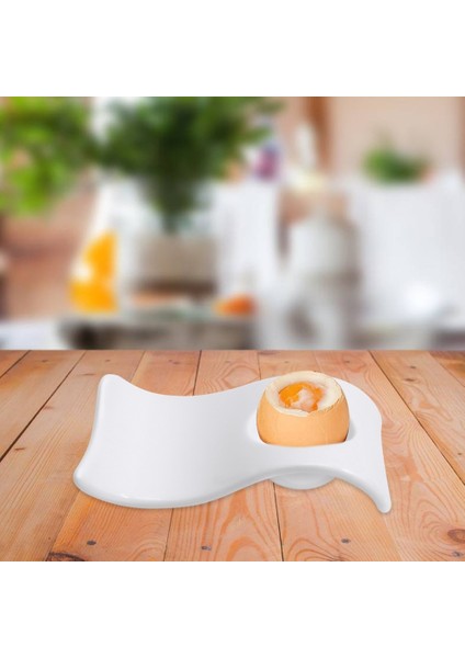 Beyaz 2 Adet Seramik Yumurtalık Yumurta Standı Tutucular Yumurta Organizatör Ev ve Restoran Için Dalga Tipi Yumurta Tepsisi Yumurtalık Yumurta Tepsisi (Beyaz) (Yurt Dışından)