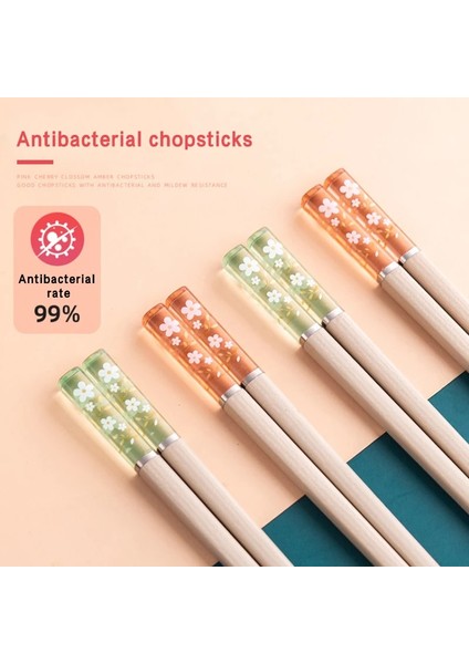 Siyah Amber Yeşil Japon Tarzı Sakura Küf Geçirmez Yemek Çubukları 24 cm Alaşım Amber Aigh Sıcaklığa Dayanıklı Suşi Gıda Ev Yemek Çubukları (Yurt Dışından) fiyatları