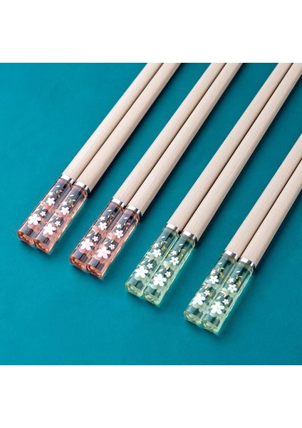 Siyah Amber Yeşil Japon Tarzı Sakura Küf Geçirmez Yemek Çubukları 24 cm Alaşım Amber Aigh Sıcaklığa Dayanıklı Suşi Gıda Ev Yemek Çubukları (Yurt Dışından) modelleri