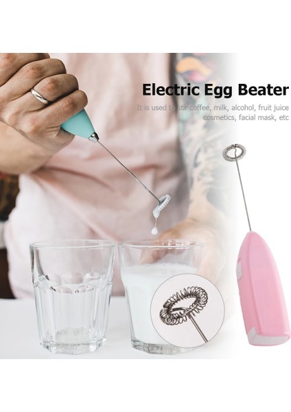 Pembe Mini Kahve Köpürtücü Paslanmaz Çelik Elektrikli Karıştırıcı Yumurta Çırpıcı El Süt Köpürtücü Blender Taşınabilir Hızlı Ev Pişirme Aracı Için (Yurt Dışından)