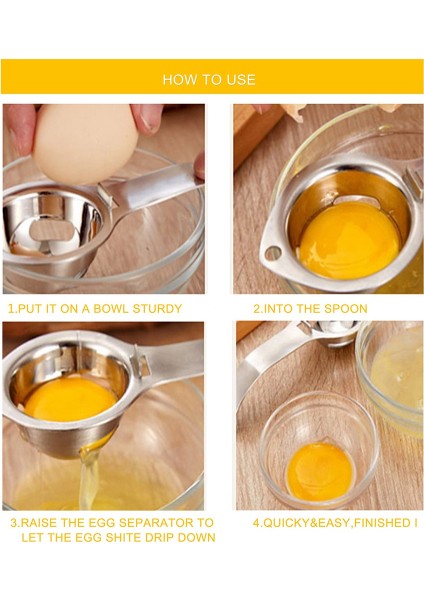 304 Mono 5 Adet 5/8/10 Adet Uygun Splitter Dayanıklı Basit Paslanmaz Çelik Moda Filtre Mutfak Taşınabilir Yumurta Ayırıcı Pratik Uzun Saplı (Yurt Dışından) fiyatları