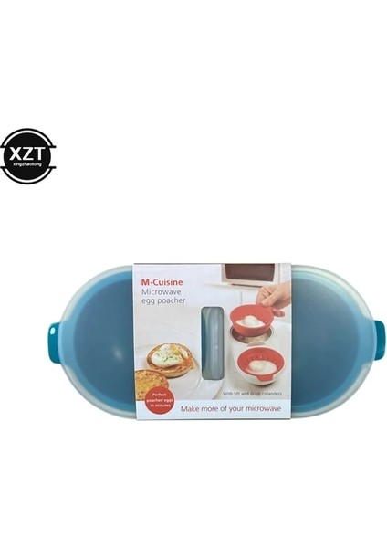 Mavi 1 Adet Mini Mikrodalga Yumurta Kaçak Avcılık Gıda Sınıfı Tencere Çift Fincan Yumurta Kazanı Mutfak Buğulanmış Yumurta Seti Mikrodalga Fırınlar Pişirme Araçları (Yurt Dışından)