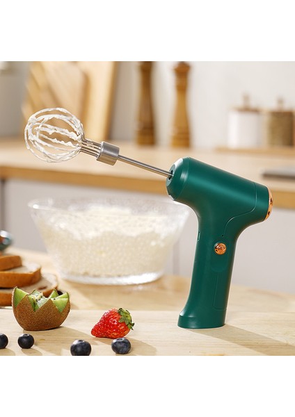Yeşil Kablosuz Mini Mikser Elektrikli Gıda Blender El Çırpma Mikseri Yumurta Çırpıcı Mutfak Otomatik Krema Gıda Kek Pişirme Hamur Karıştırıcı (Yurt Dışından)