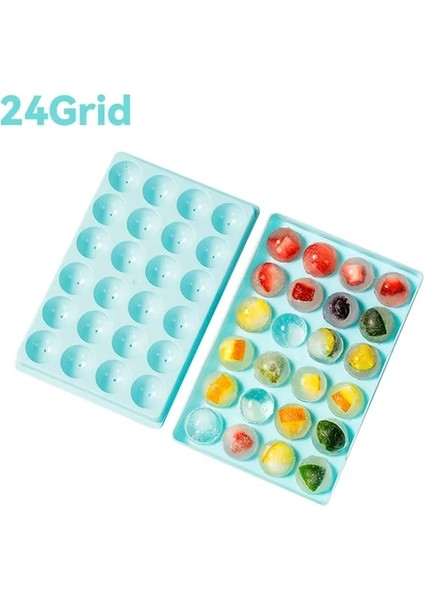 Mavi 24 Izgaralar 1 Adet Buz Koza Hokeyi Pp Kalıp Dondurulmuş Viski 24/36 Top Popsicle Buz Küpü Tepsi Kutusu Lolipop Hediye Yapımı Mutfak Aletleri Aksesuarları (Yurt Dışından)