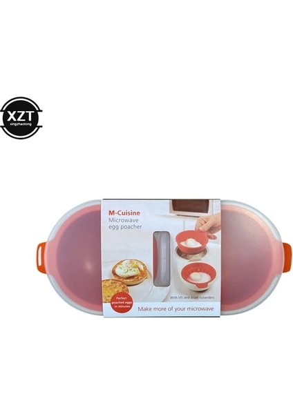 Orange 1 Adet Mini Mikrodalga Yumurta Kaçak Avcı Gıda Sınıfı Tencere Çift Fincan Yumurta Kaynatıcı Mutfak Buğulanmış Yumurta Seti Mikrodalga Fırınlar Pişirme Araçları (Yurt Dışından)