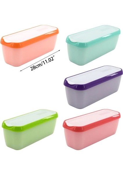 Nane Yeşil Dondurma Saklama Küveti Dikdörtgen Yeniden Kullanılabilir Dondurma Kutusu Konteyner Kalıp Kapaklı Mutfak Buzdolabı Depolama Ev (Yurt Dışından) fiyatları