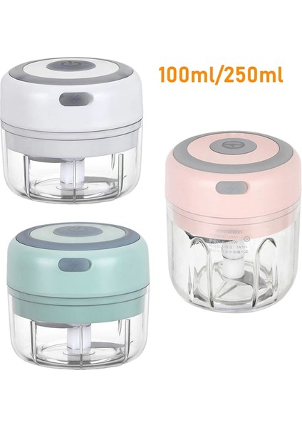 Pembe 100ML 100/250ML Elektrikli Galic Kıyıcı Mini USB Şarj Aleti Zencefil Ezici Makinesi Basın Kırıcı Sebze Kırıcı Mutfak Aksesuarları Aracı (Yurt Dışından)