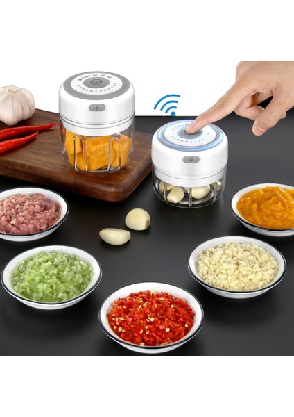 Pembe 100ML 100/250ML Elektrikli Galic Kıyıcı Mini USB Şarj Aleti Zencefil Ezici Makinesi Basın Kırıcı Sebze Kırıcı Mutfak Aksesuarları Aracı (Yurt Dışından)