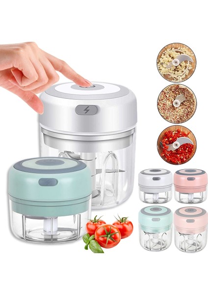 Yeşil 250 ml Elektrikli Mini Sarımsak Kıyıcı Şarjlı Mutfak Robotu Kırıcı Kıyma Makinesi Doğrayın Soğan Zencefil Sebze Biber Baharat Et (Yurt Dışından) indirimleri