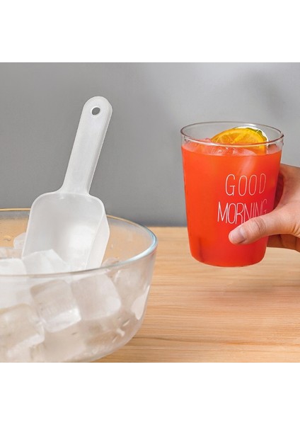 Beyaz Sıcak 1 Adet Plastik Buz Kepçe Mini Şeffaf Buz Küreği Parti Bar Büfe Mutfak Gadget Şeker Tatlı Tahıl Kuru Mal Kürek (Yurt Dışından)