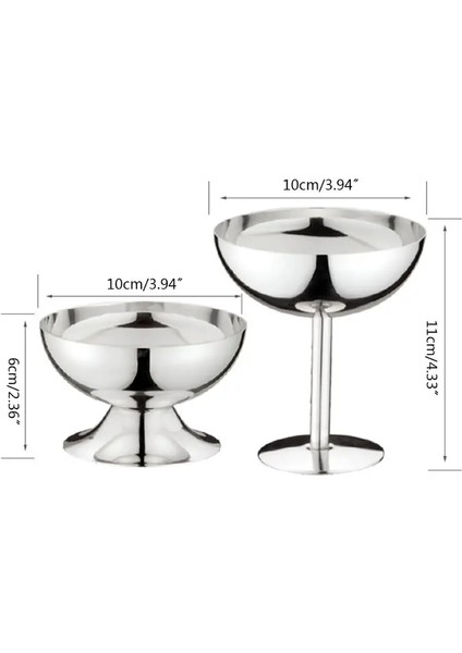 Kısa Paslanmaz Çelik Kadeh Bardak Dondurma Tatlı Salata Kasesi Meyve Tabağı Bulaşık Ktv Bar Malzemeleri R7UB (Yurt Dışından) fırsatları