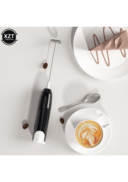 Siyah Elektrikli Süt Köpürtücü Mutfak Içecek Köpürtücü Çırpma Mikser Karıştırıcı Kahve Cappuccino Kreması Çırpma Köpüklü Manuel Karışım Bıyık Yumurta (Yurt Dışından) fırsatları