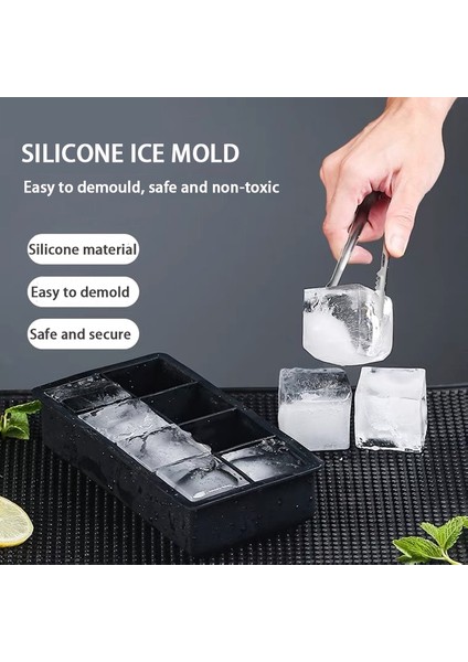 Kapak Yok-8plaid 1 Adet 4/6/8/15 Izgara Büyük Buz Kalıbı Kalıp Dev Jumbo Büyük Gıda Sınıfı Silikon Buz Küpü Kare Tepsi Kalıp Dıy Buz Yapım Makinesi Buz Küpü Tepsi (Yurt Dışından) indirimleri