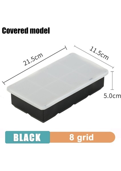 Kapaklı-8plaid 2 Adet 4/6/8/15 Izgara Büyük Buz Kalıbı Kalıp Dev Jumbo Büyük Gıda Sınıfı Silikon Buz Küpü Kare Tepsi Kalıp Dıy Buz Yapım Makinesi Buz Küpü Tepsisi (Yurt Dışından)