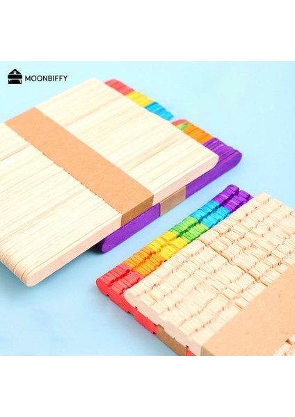 50 Adet Renkli El Sanatları Dıy Tahta Çubuklar Popsicle Kalıp Dondurma Çubukları Moldes De Silicona Küp Slushy Bardak 제빙기 아이스박스 Форми (Yurt Dışından) fiyatları