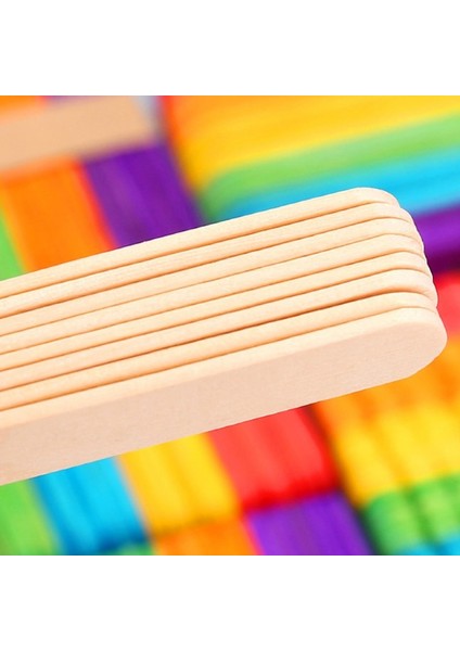 50 Adet Renkli El Sanatları Dıy Tahta Çubuklar Popsicle Kalıp Dondurma Çubukları Moldes De Silicona Küp Slushy Bardak 제빙기 아이스박스 Форми (Yurt Dışından) fırsatları