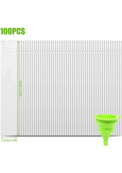 100 Adet 5.5X28 cm Dondurma Torbası Huni ile Tek Kullanımlık Su Samuru Dondurma Kalıpları Zip Mühürlü Popsicle Torbalar Çanta Dıy Dondurulmuş Muameleler Smoothies Buz Pops (Yurt Dışından)