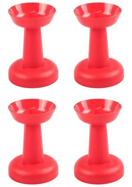 Kırmızı 4 Adet Damlama Geçirmez Popsicle Rafı Dökülmeye Dayanıklı Buz Tutucu Dondurma Çubukları Çocuklar Dondurulmuş Ikramlar Tutucu Yeniden Kullanılabilir Popsicle Tutucular (Yurt Dışından)