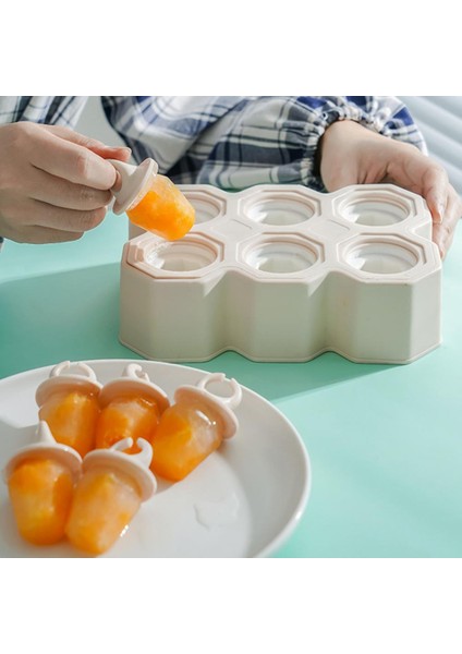 Açık Yeşil Dondurma Kalıbı Yeniden Kullanılabilir Gıda Sınıfı 6 Izgaralar Yapışmaz Saplı Buz Yapma Silikon 6 Kavite Dondurma Kalıbı Mutfak Malzemeleri (Yurt Dışından) indirimleri