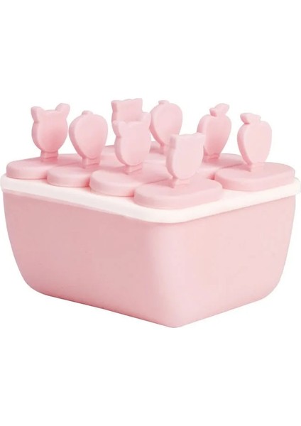 Pink4 8 Hücre Silikon Kalıplar Dondurma Çikolata Kalıpları Buz Küpü Tepsi Gıda Güvenli Buzlu Şeker Makinesi Dıy Ev Yapımı Dondurucu Buz Lolly Kalıp (Yurt Dışından)