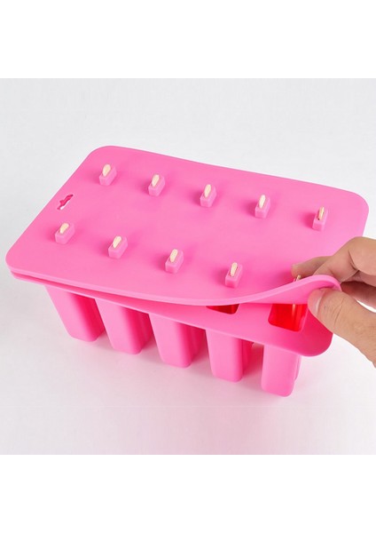 B Kırmızı Ev Yapımı Dondurma Silikon Kalıp Yeniden Kullanılabilir Popsicle Kalıp Şerbet Kalıp Yapımı (Yurt Dışından) fırsatları