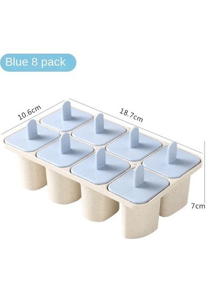 Açık Mavi Yaz Yeni 8-Pack Buğday Samanı Buz Kalıp Yaratıcı Dıy Mektup Buz Çubuğu Dondurma Kalıp Buz Çubuğu Kalıp (Yurt Dışından)